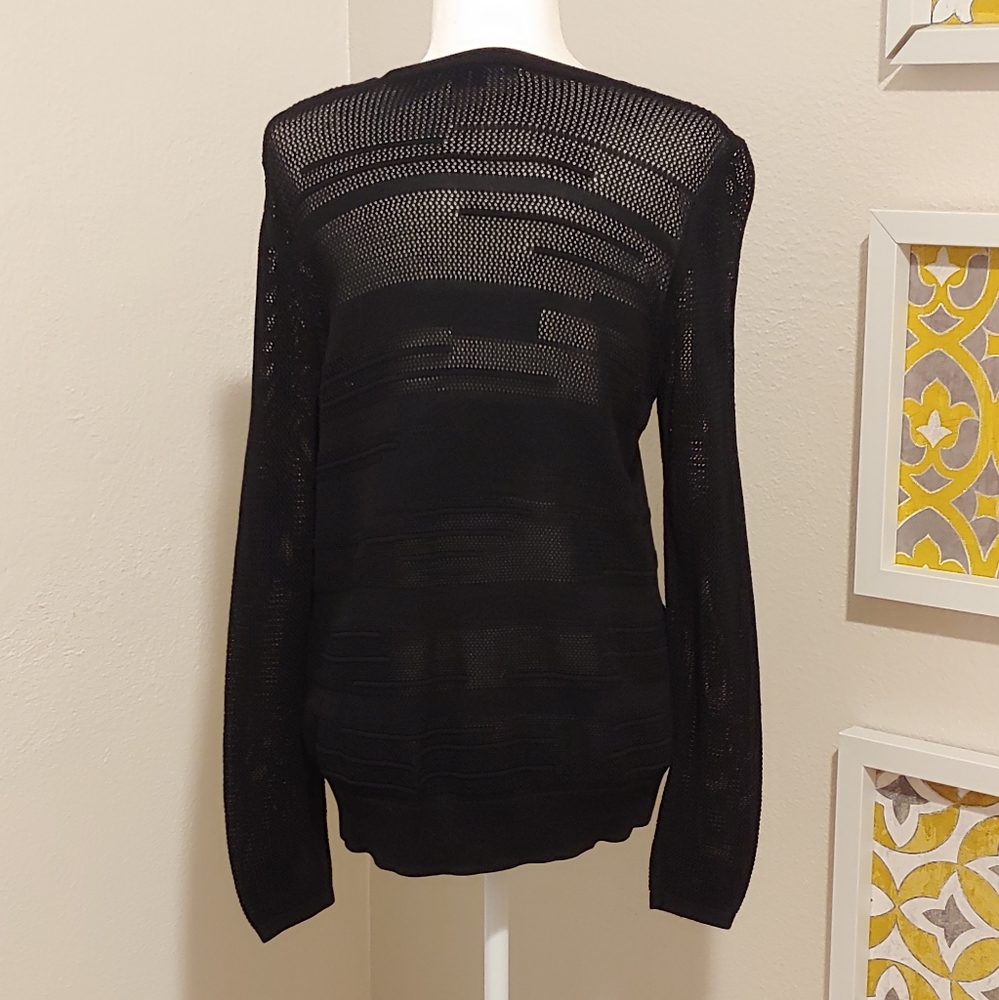 Vince Engineered Mesh Insert Sweater - image 6